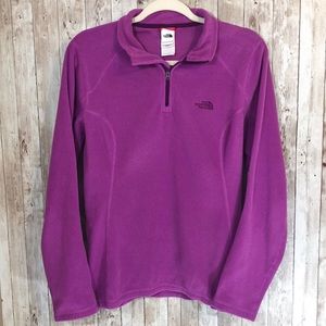 Purple The North Face Quarter-Zip Pull Over